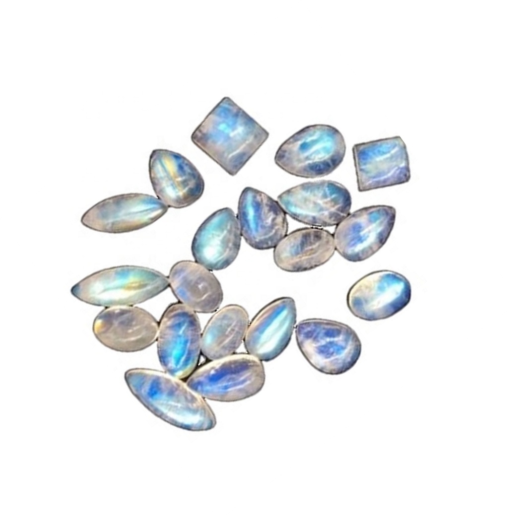 Természetes fehér Moonstone Cabochon Gemstone körte alakú kék mutatós Moonstone laza kő Használat Jewerly Moonstone 33