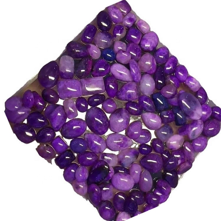 Sugilite Cabochon Oval loyo Bentuk Gemstone Oval kanggo Perhiasan Nggawe Gempa Sugilite Rusia 32