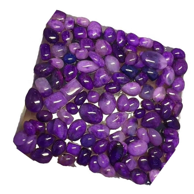 Sugilite Cabochon Oval loyo Bentuk Gemstone Oval kanggo Perhiasan Nggawe Gempa Sugilite Rusia 34