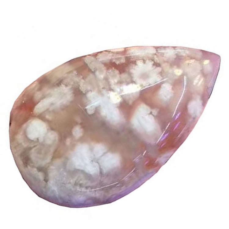 AAA Mór Nádúrtha Blossom Blossom Agate Teardrop Pendant Cabochon fócasach mórdhíola 9