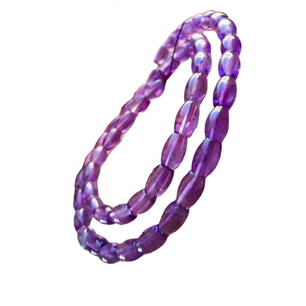 Gemstone ametista di colore viola profondo 16 pollici per una corda 11