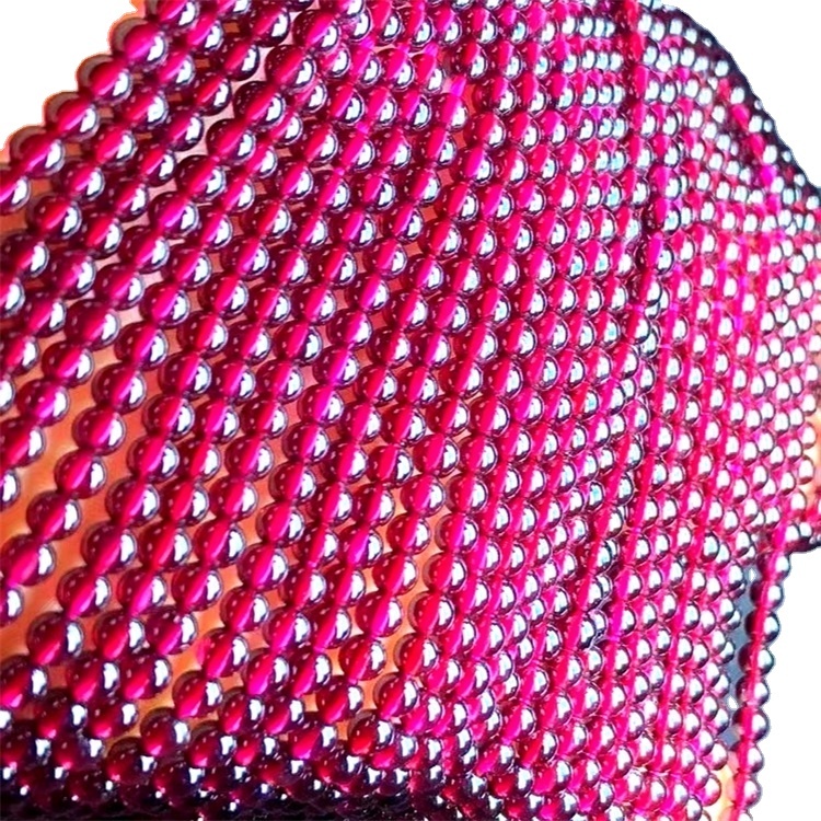 8mm redondo AB Grado suelto rojo oscuro granate natural granos de piedra 35