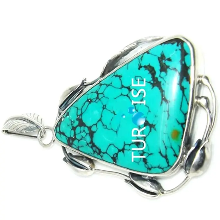 ZH Gems real turquoise pendant supplier for jewelry industry 3