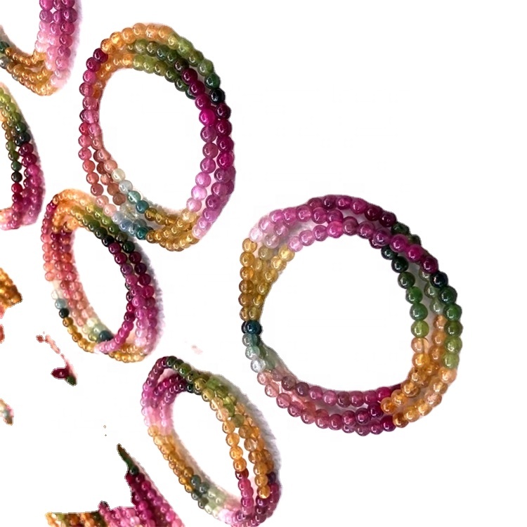 Moda 5A Calidade Pink Rosa Turmalina solta Gemstone Beads for Necklace Making 31