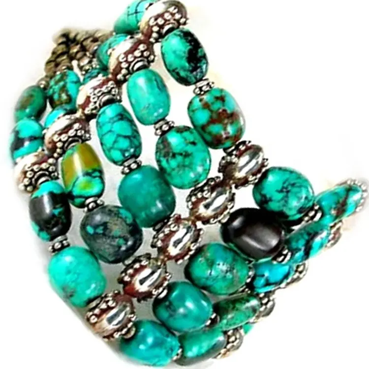 Turquoise Howlite Bangle Healing Turquoise Connector Charm Bangle Jewelry 1