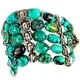 Turquoise Howlite Bangle Healing Turquoise Connector Charm Bangle Jewelry 3