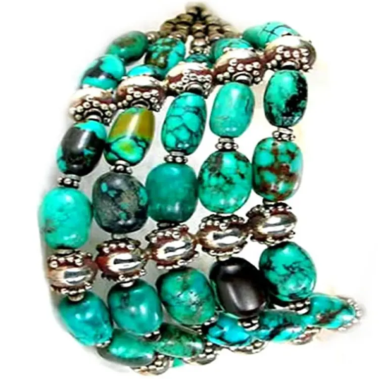 Turquoise Howlite Bangle Healing Turquoise Connector Charm Bangle Jewelry 2