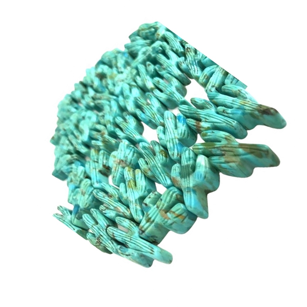 Handgemaakte turquoise gesneden stenen hangers gesneden knoop turquoise middelpunt 9