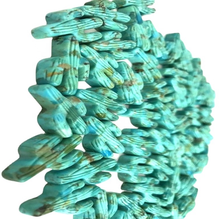 Handgemaakte turquoise gesneden stenen hangers gesneden knoop turquoise middelpunt 7