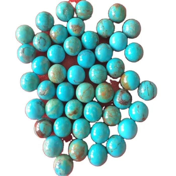 top quality turquoise round cabochon supplier for jewellery making 1