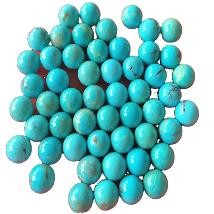 top quality turquoise round cabochon supplier for jewellery making 2