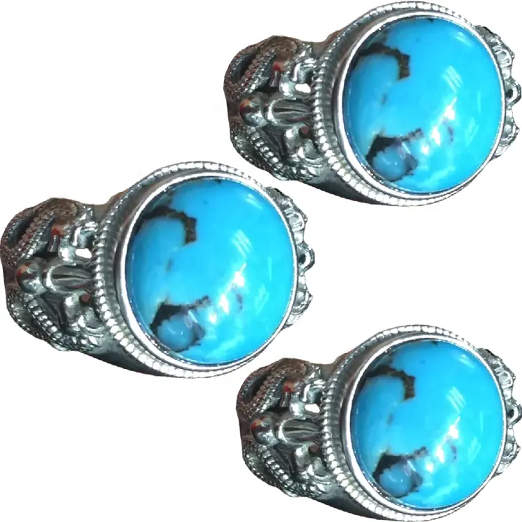 ZH Gems top rated real turquoise rings business for jewelry industry 3