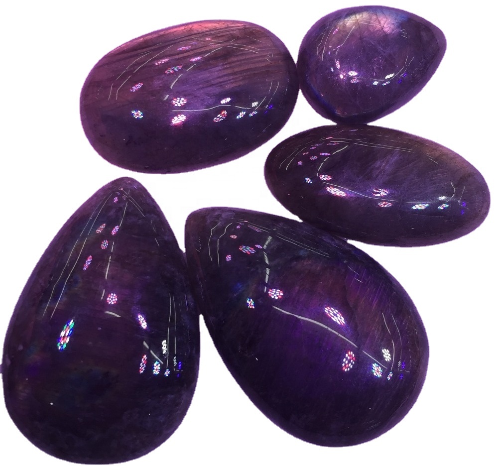 Naturlige ovale labradorit ædelstene labradorit pære cabochons labradorit kalibereret ædelsten 31