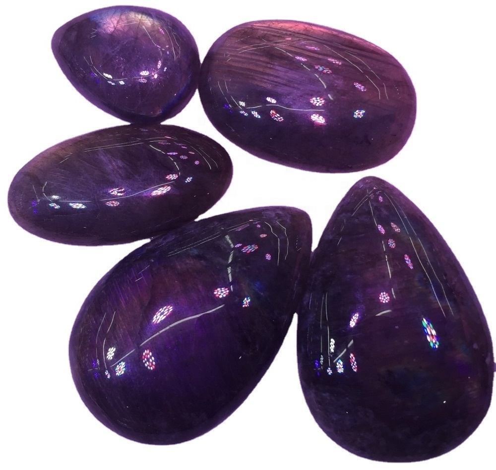 Naturlige ovale labradorit ædelstene labradorit pære cabochons labradorit kalibereret ædelsten 35