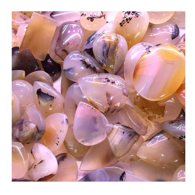 Cherry Blossom Agate Sakura Agate Flower Agate Ceardrop Loose Gemonstone 31