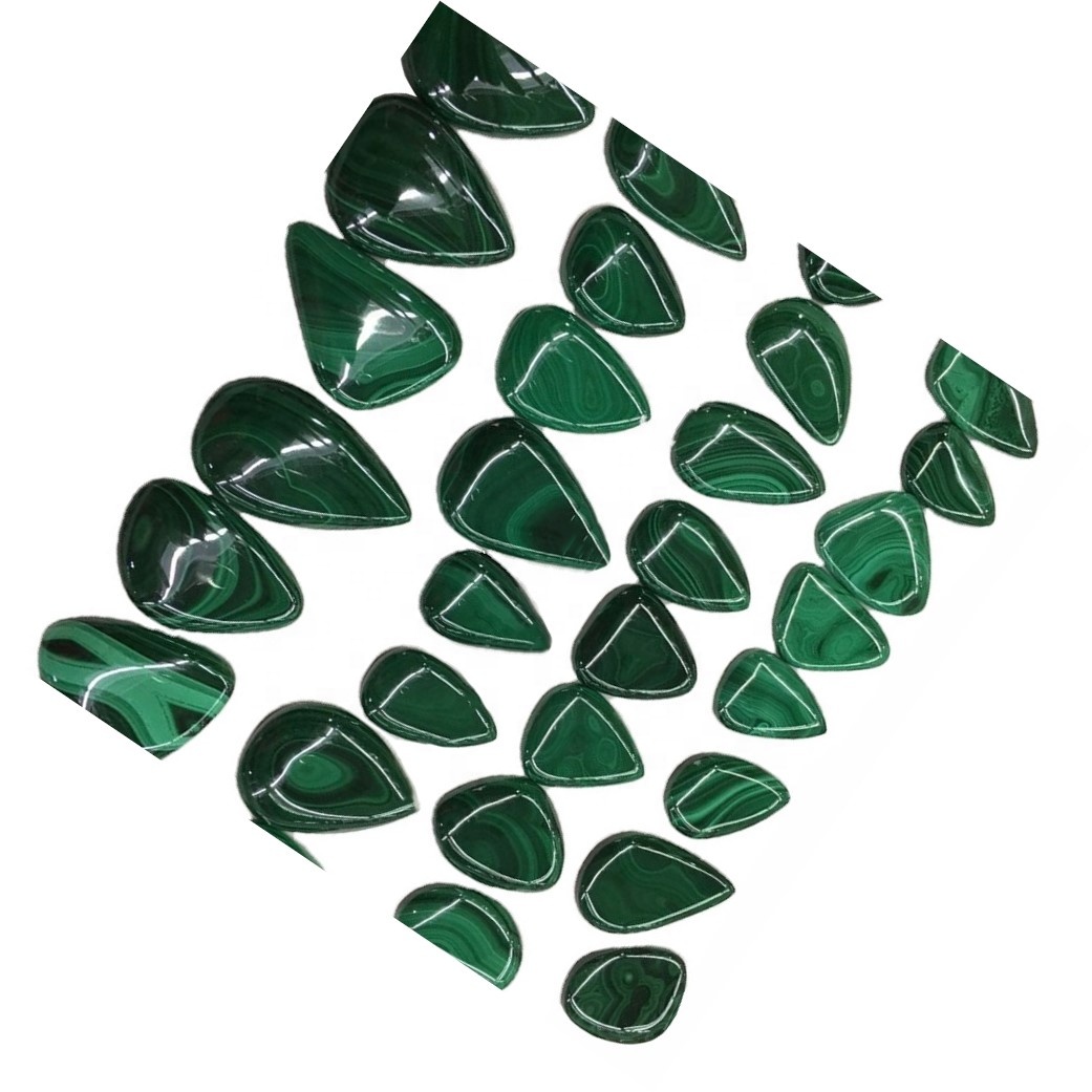 Sapalai natura Malacheite Pear Star Cabochon Green Malacheite Pear Browy Cabochen Cabousen Cabousen Cabous 35