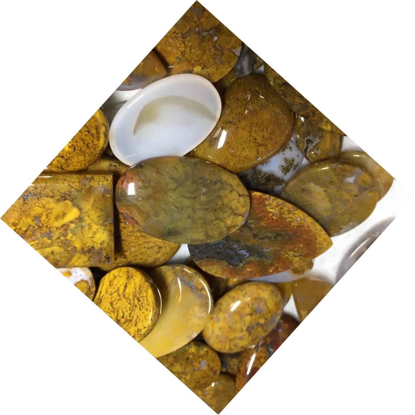 Gulur Moss Agate Cabochon Moss Agate Stone Natural Gemstone Cabochon Oval Agate 38