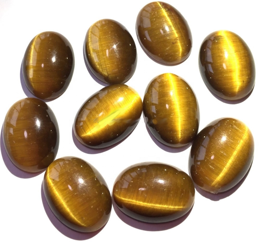 100% Tiger Kuning Perhichon Kualitas Mata Making Loose Stone Hand Gemststone Polandia Perhiasan 30