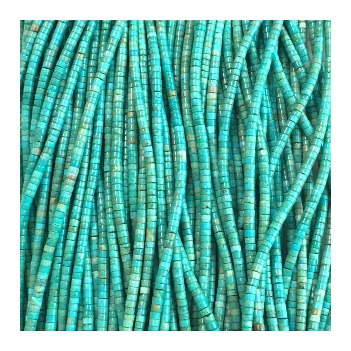 Təbii firuzəyi Heishi Düyməli Gemstone muncuqları 7