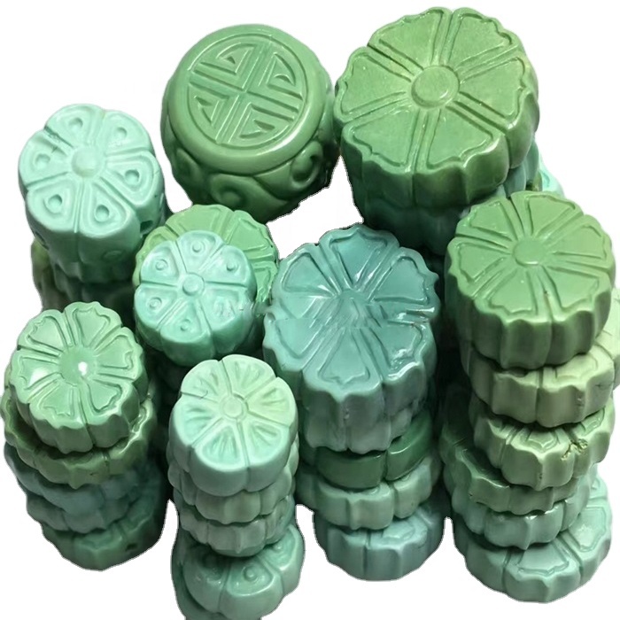 Luonnollinen turkoosi jalokivi turkoosi veistetty helmet korujen tekemiseen 11