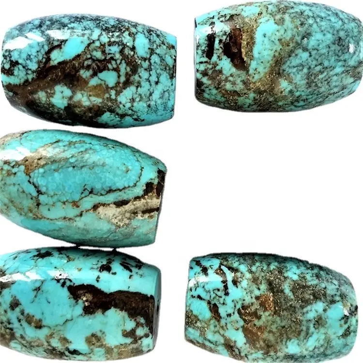 excellent turquoise drum beads supply for jewellery making 2