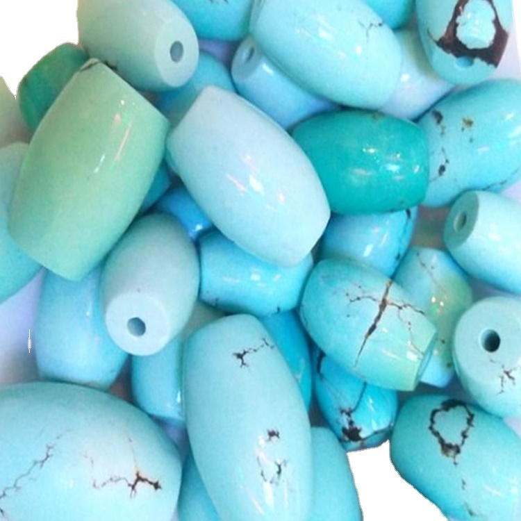 Turquoise-trommel-kralen fan hege kwaliteit Meitsje groothandel 33