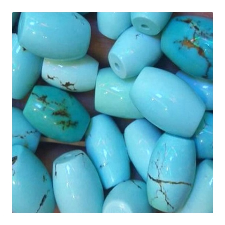 Turquoise-trommel-kralen fan hege kwaliteit Meitsje groothandel 31