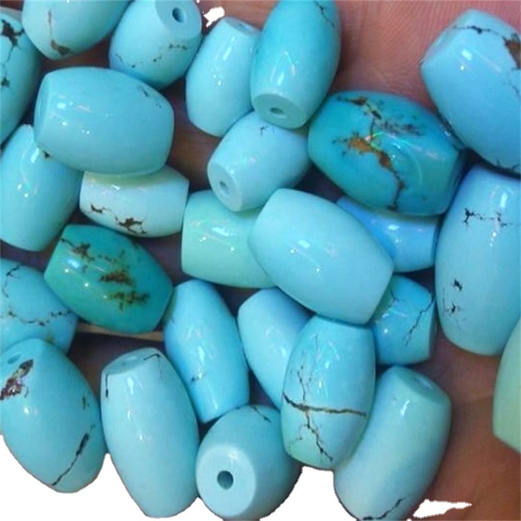 Turquoise-trommel-kralen fan hege kwaliteit Meitsje groothandel 35