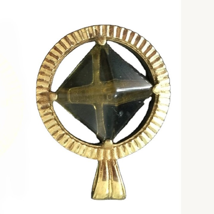 Smoky Topaz-pendant Inlay Glode as Sulveren metalen Hot-Sale 9