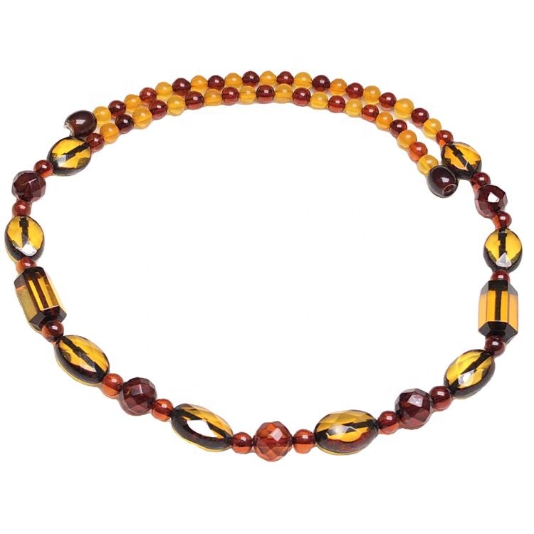 személyre szabott borostyán és kristály nyaklánc 29