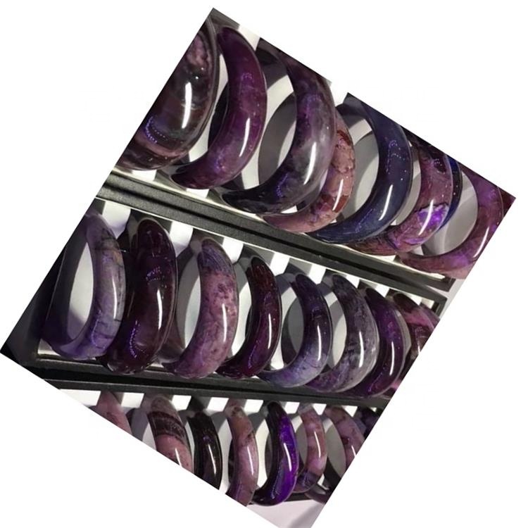 Prírodné Sugilit Náramok Mass Množstvo Make Veľkoobchod Jeden Sugilit Purple Jadeite Jade Gems Náramok Originálny okrúhly Kruh Náramok 34