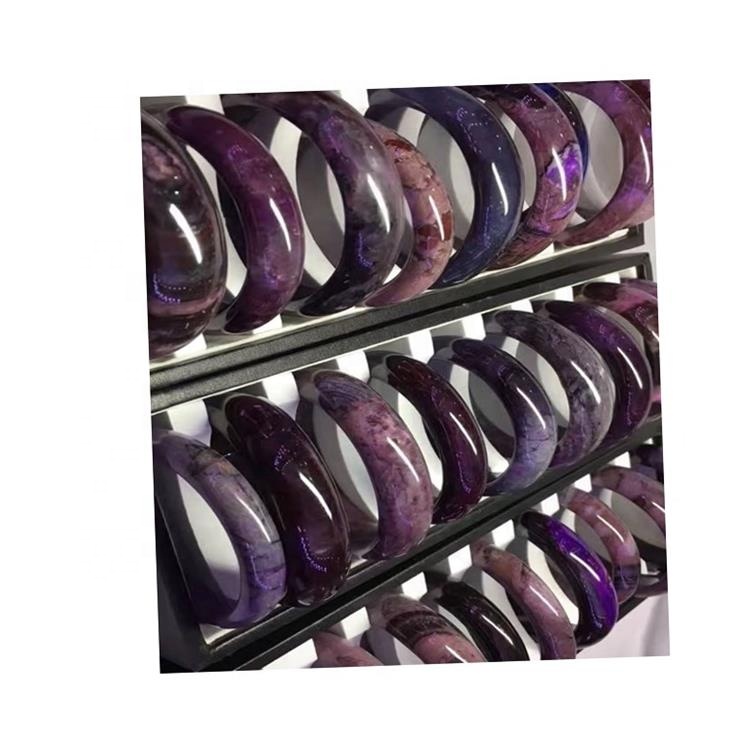 Prírodné Sugilit Náramok Mass Množstvo Make Veľkoobchod Jeden Sugilit Purple Jadeite Jade Gems Náramok Originálny okrúhly Kruh Náramok 30