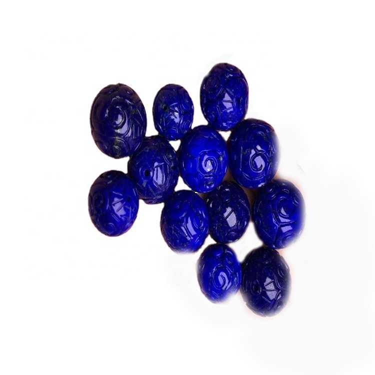 Perles de lapis de lapis de lapis profondes de lapis naturel Lazuli pierres précieuses de la lazuli rond ballon d'entretoise 19