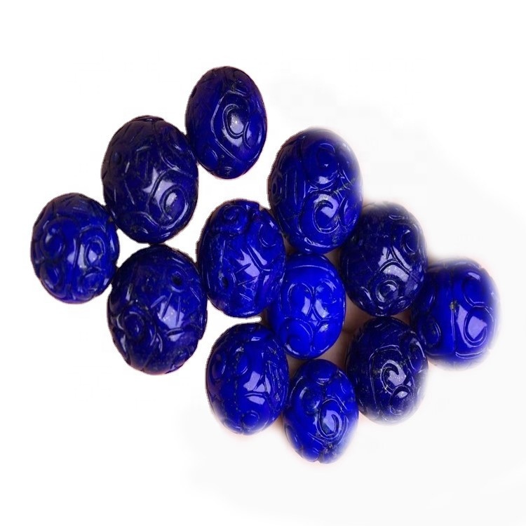 Perles de lapis de lapis de lapis profondes de lapis naturel Lazuli pierres précieuses de la lazuli rond ballon d'entretoise 23