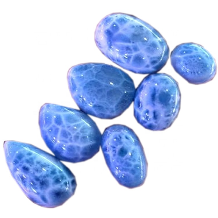 AAA Qualidade Natural Larimar Gemstone Larimar Pedstone Cabochon Atacado Lote Larimar Gemstone Jóias 30