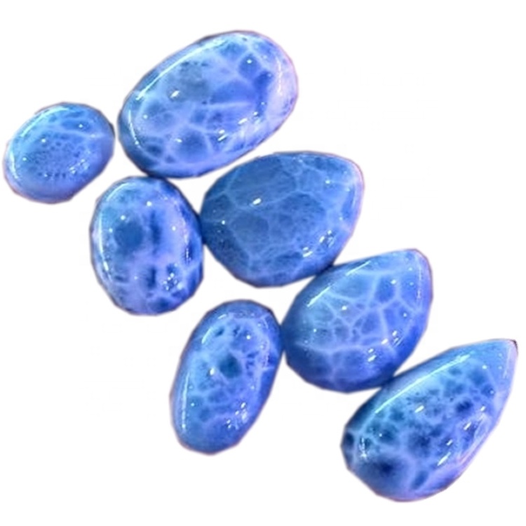 AAA Qualidade Natural Larimar Gemstone Larimar Pedstone Cabochon Atacado Lote Larimar Gemstone Jóias 32