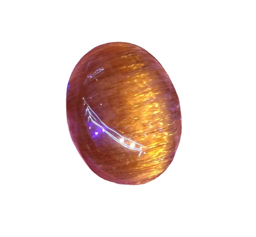 రాగి Rutile క్వార్ట్జ్ ఓవల్ ఆకారం కాబోచన్స్ రత్నం ప్రత్యేక నాణ్యత క్వార్ట్జ్ 32