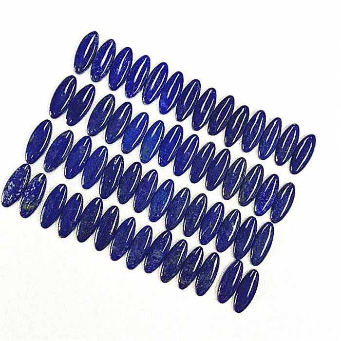 Amazing Lapis Lazuli Cabochon me shumicë gur gur i çmuar Lapis Lazuli Long Oval Dardhë jastëk Gemstone 30