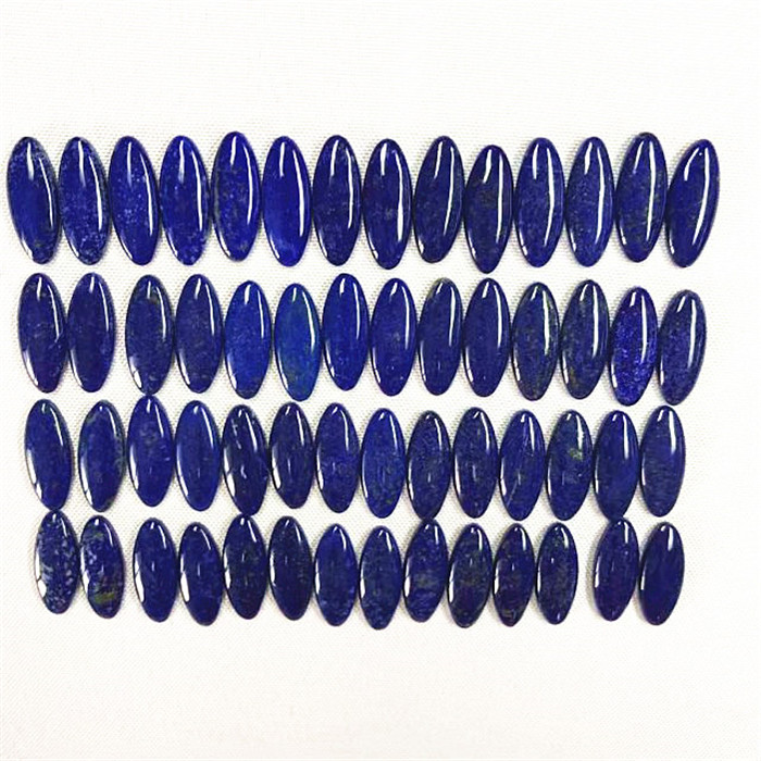 Amazing Lapis Lazuli Cabochon me shumicë gur gur i çmuar Lapis Lazuli Long Oval Dardhë jastëk Gemstone 34