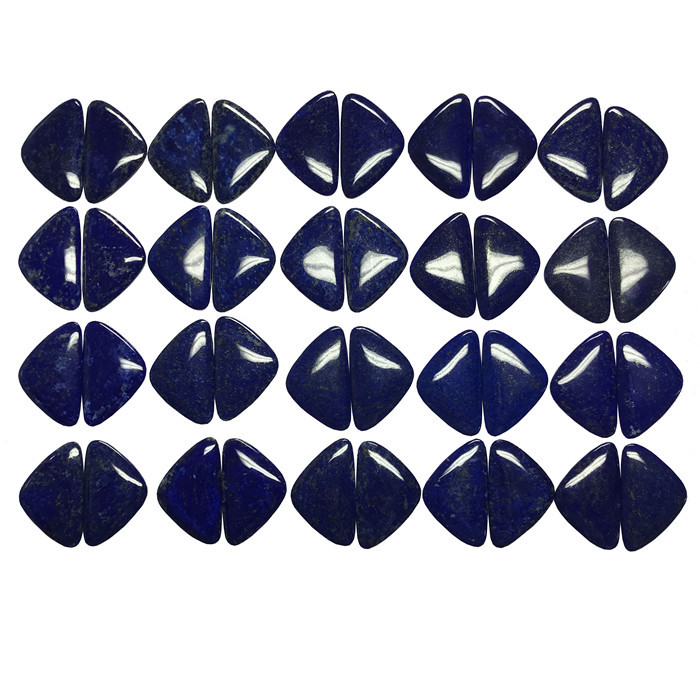 Lapis lazuli cabochon pair freeform cabochon örhängen hängen blå ädelsten 31