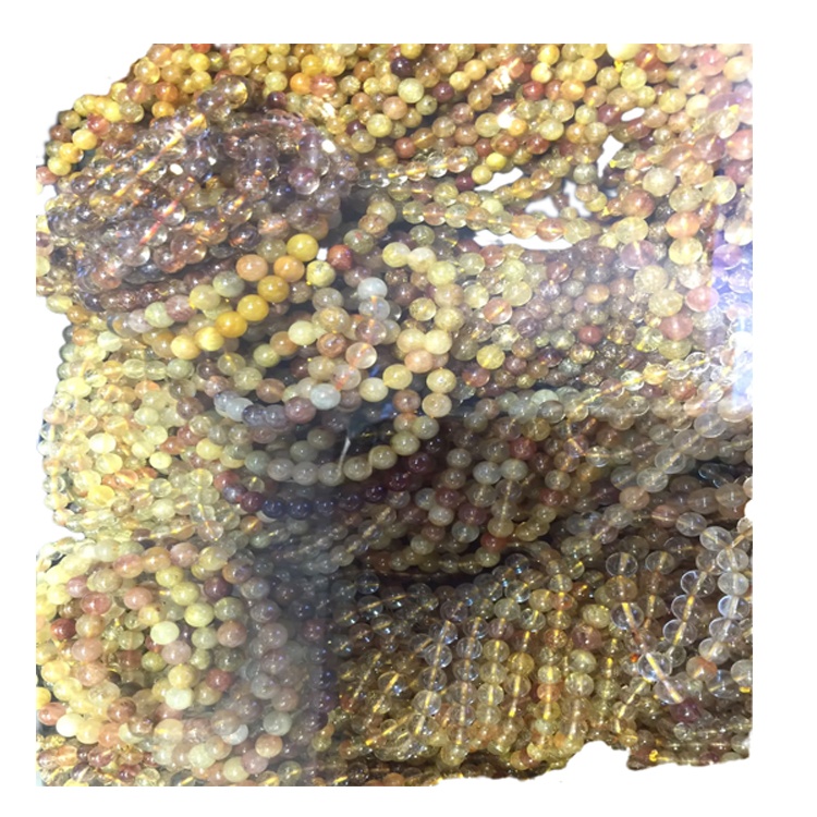 Natuerlike kwarten kralen Bracelde Golden Rutilated Quartz Armbanden meitsje wholesale oanpasbere armband 9