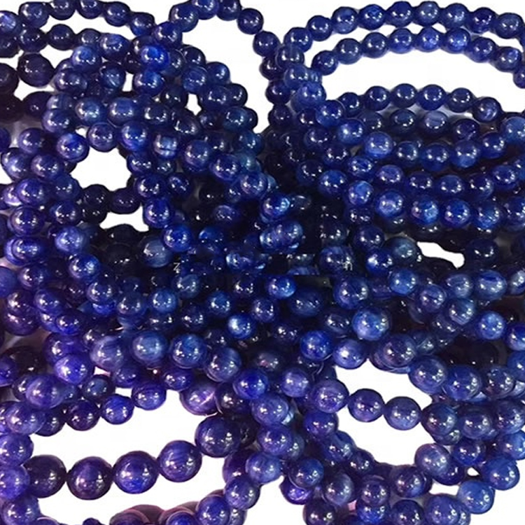 Natyrore Kyanite Crystal rrumbullakët rrumbullakët byzylyk porcelani 9