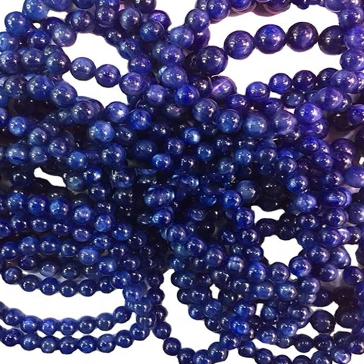 Natyrore Kyanite Crystal rrumbullakët rrumbullakët byzylyk porcelani 11