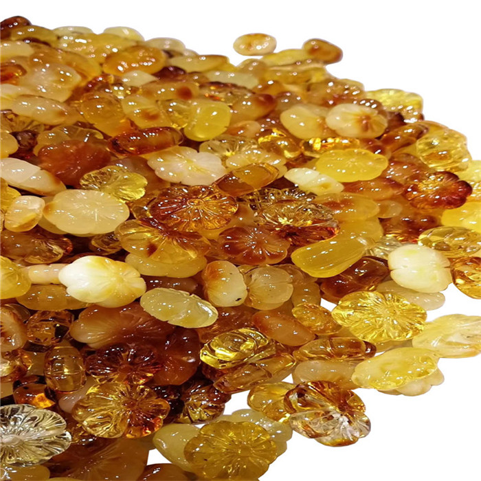 Amber Beeswax plum blum mekar tangan ngukir tangan kanggo nggawe perhiasan 31
