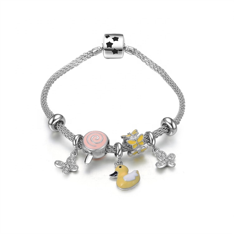 잘 알려진 925 스털링 실버 팔찌 팔목 팔찌 실버 도금 나무 다른 색상 수있는 플레이트 크리스탈, 라인 석 공 P49 11