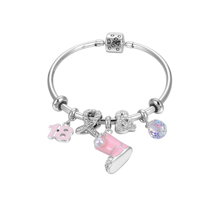 귀여운 타입 여성 925 실버 팔찌 9