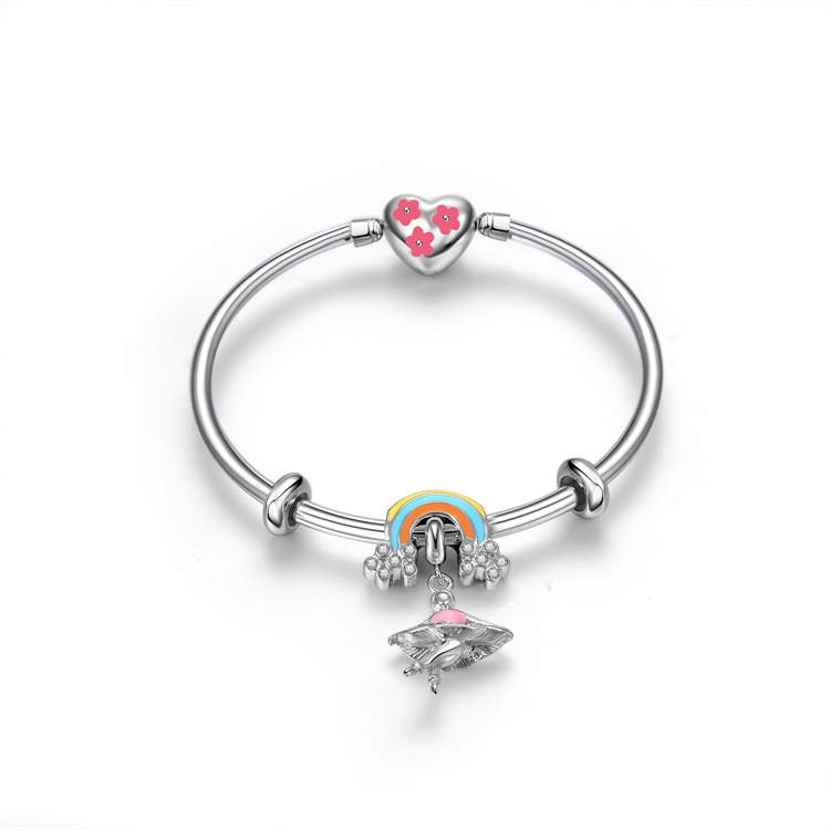 925 Sterling Silver Round Bangle Bracelet 12