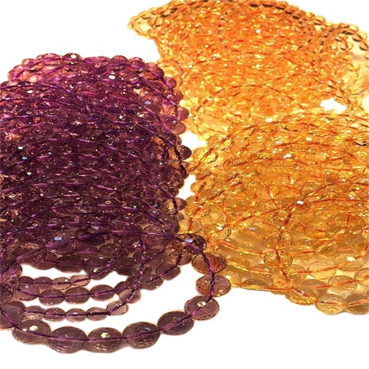 FACETED CITRINE Кръгла мъниста Разхлабена калибрирана браолетова фасера 7