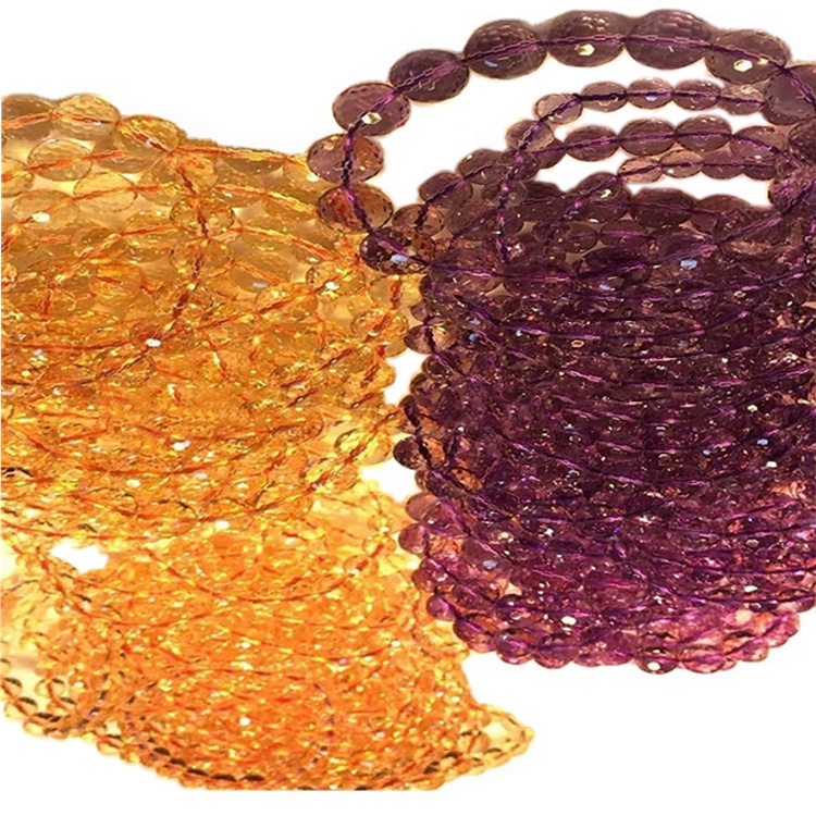 FACETED CITRINE Кръгла мъниста Разхлабена калибрирана браолетова фасера 11