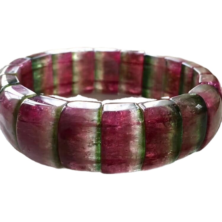 Pulsera de rubelita de cristal turmalina / púrpura brazalete de color brazalete / mejor regalo 33